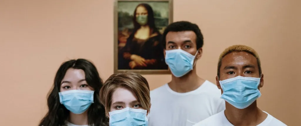 People wearing surgical masks