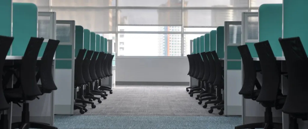 Office desks and chairs